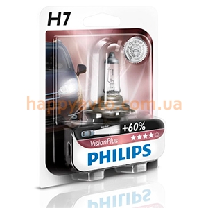 Автолампа PHILIPS H7 VisionPlus 60% (12972VPB1)